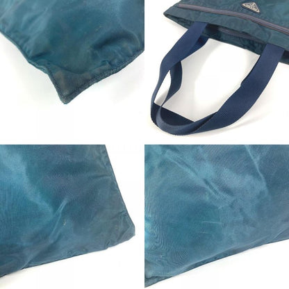 Prada Shoulder Bag Triangle Logo Nylon Blue