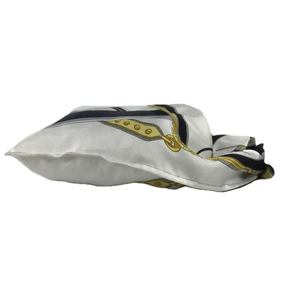 Hermes Handbag Tiash Furoshiki PM Silk White