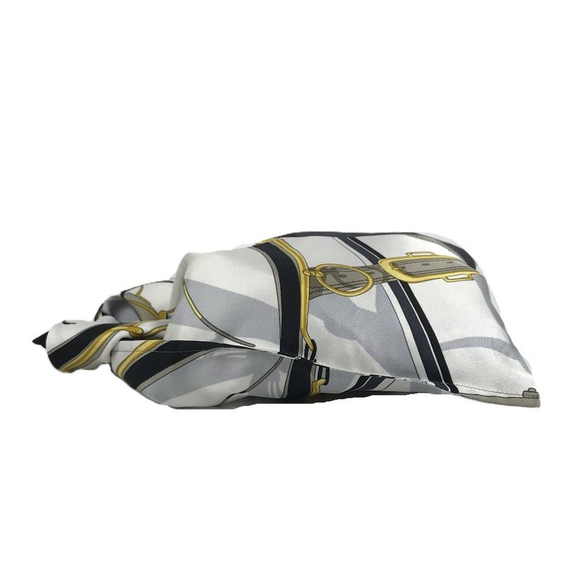 Hermes Handbag Tiash Furoshiki PM Silk White