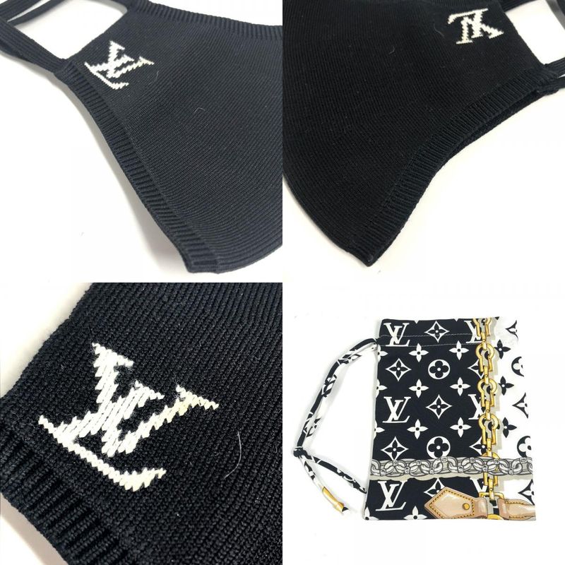 Louis Vuitton Mask Maille Nylon Black Pouch