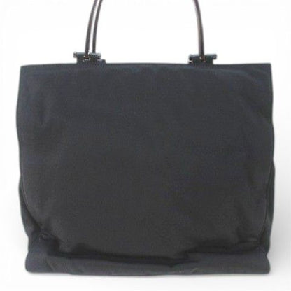 Gucci 002 Tote Silver Metal Handle Black