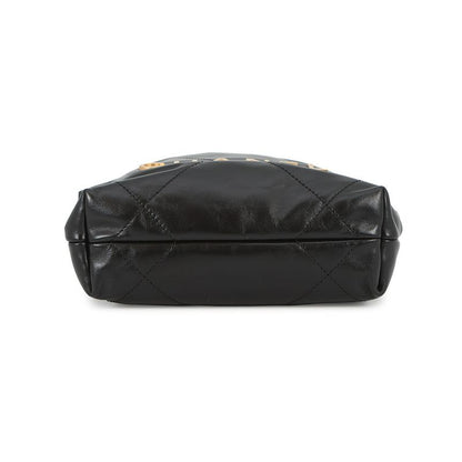 Chanel Handbag 22 Mini CC Logo Shiny Calf Leather 2-Way