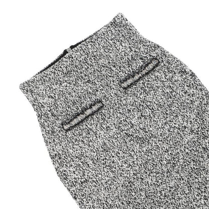 Louis Vuitton Skirt Tweed Tight Noir Black White Gray