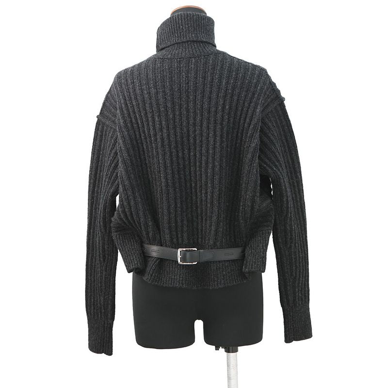 Hermes Knit Long Sleeve 36 Sweater Top Gri-volcanic