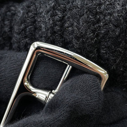 Hermes Knit Long Sleeve 36 Sweater Top Gri-volcanic
