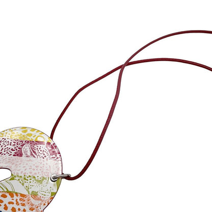 Hermes Necklace Tatta Sole Tatouage GM Rouge Grena Silver