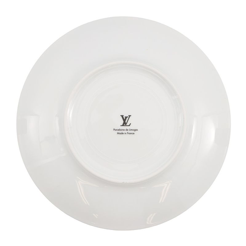 Louis Vuitton Constellation Set of 2 Dessert Plates Pottery White Blue