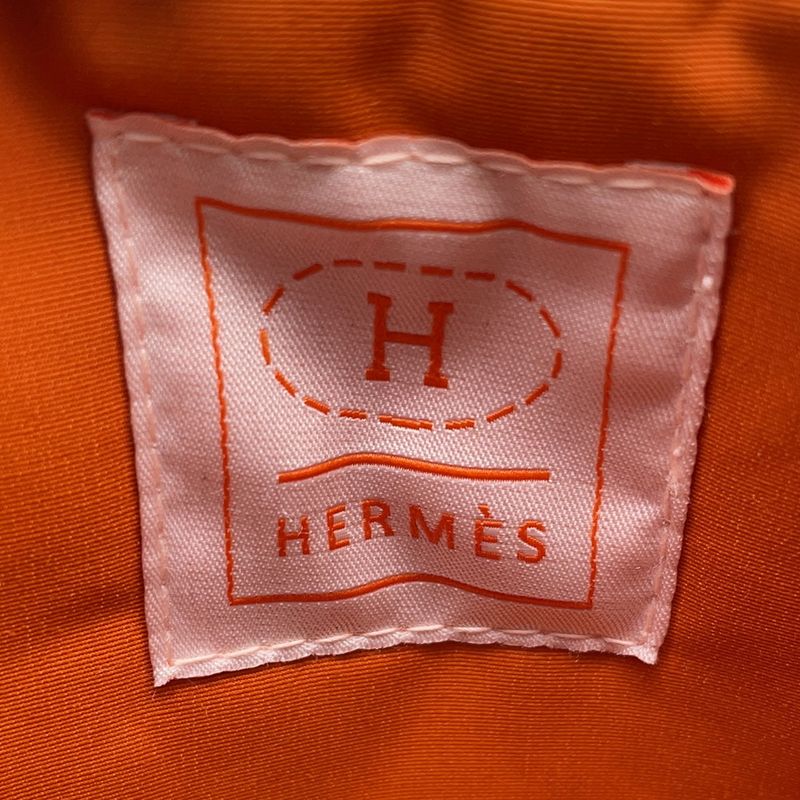 Hermes Pouch Bolide Mini Rose Pearl Silver Cotton