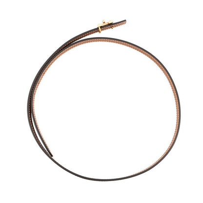 Hermes Belt Mini Kelly Turnlock Motif Black Gold Swift Epsom