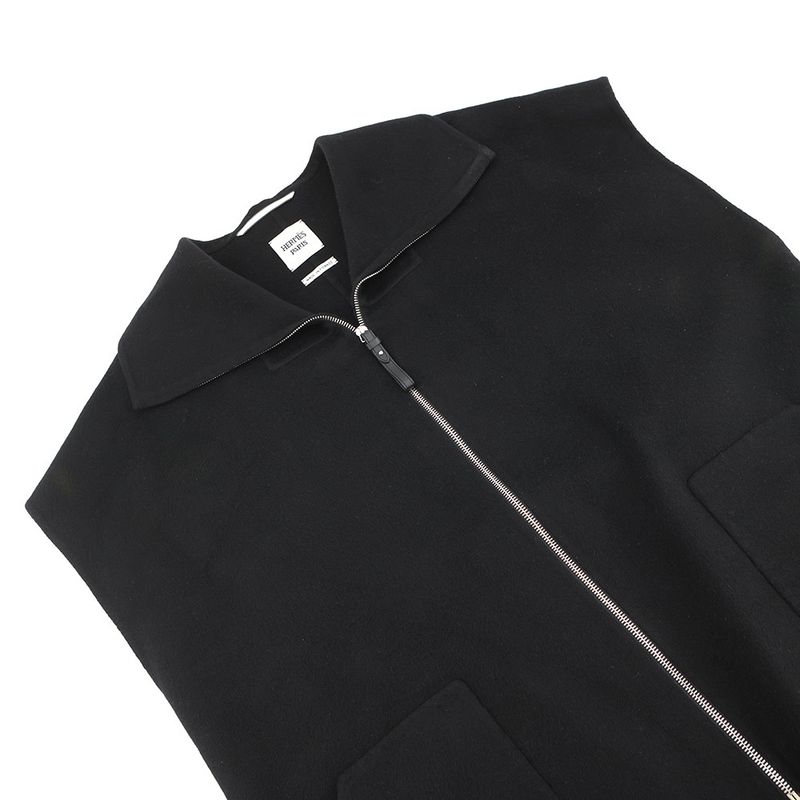 Hermes Vest Gilet Cashmere 40 Top Black