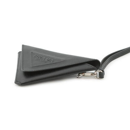 Prada Pouch Triangle Saffiano Leather Black