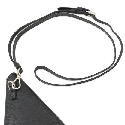 Prada Pouch Triangle Saffiano Leather Black