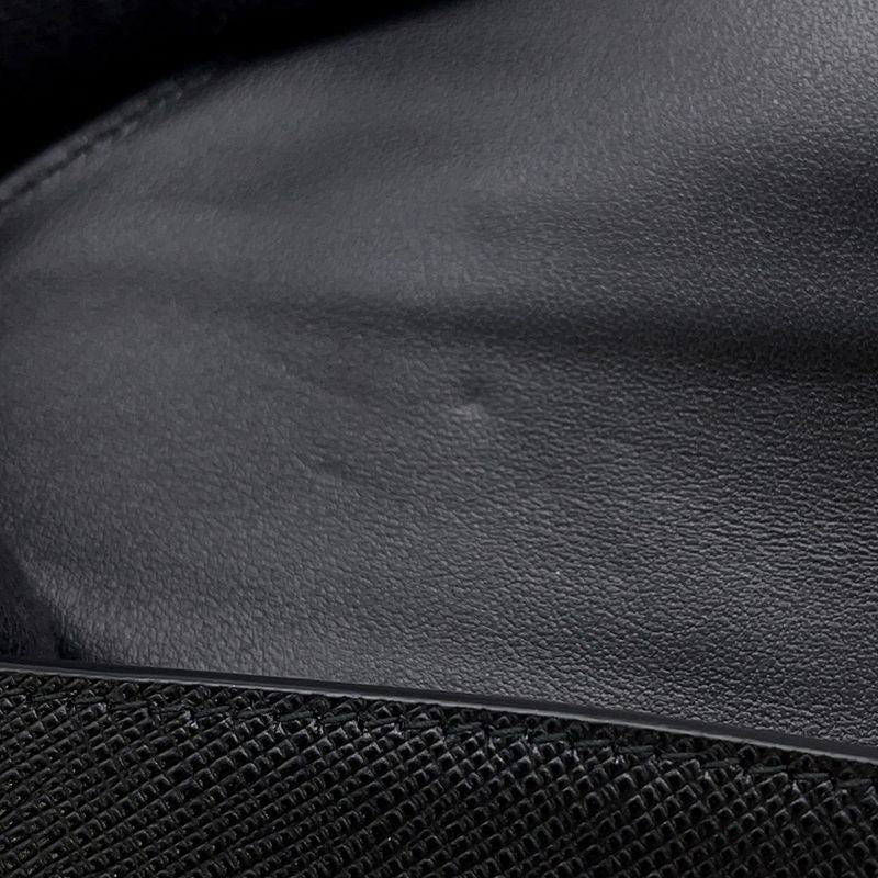 Prada Pouch Triangle Saffiano Leather Black