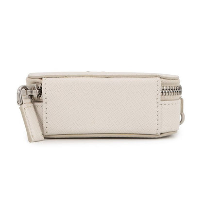 Prada Pouch Mini Triangle Logo Saffiano Pochette White