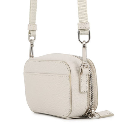 Prada Pouch Mini Triangle Logo Saffiano Pochette White