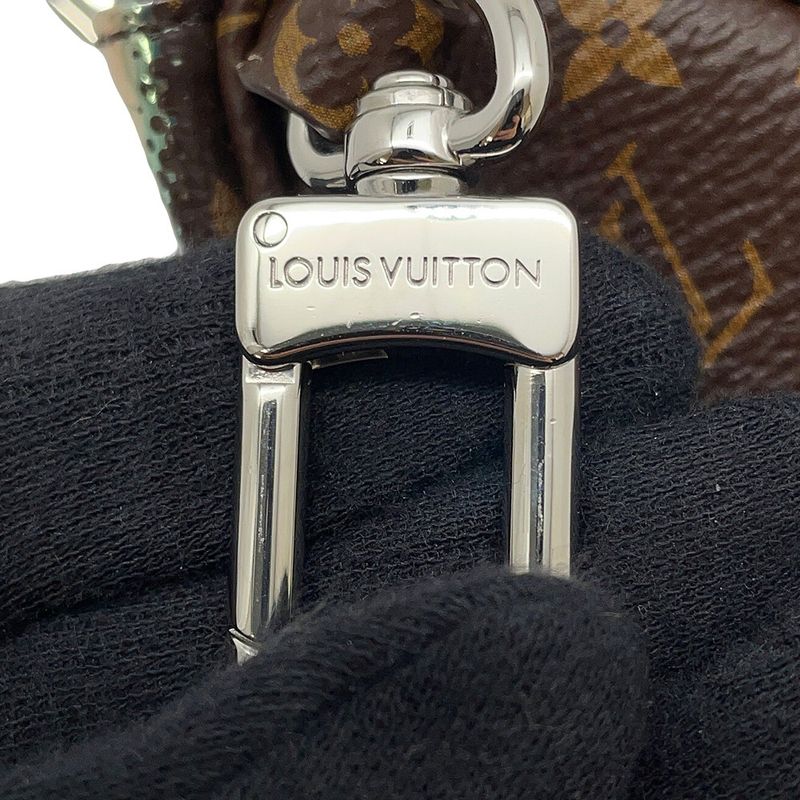 Louis Vuitton Bag Charm Monogram Metallic Mirror Mini Keepall Silver-brown