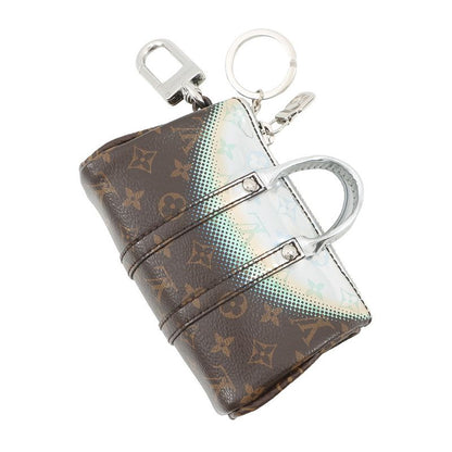 Louis Vuitton Bag Charm Monogram Metallic Mirror Mini Keepall Silver-brown