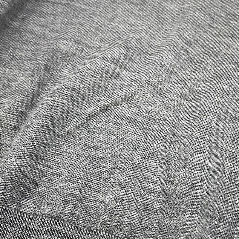 Hermes Short Sleeve Knit Jungle Love Cashmere Silk 38 Top Graywhite