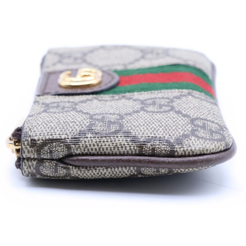 Gucci GG Supreme Ophidia Ebony Coin Case Beige