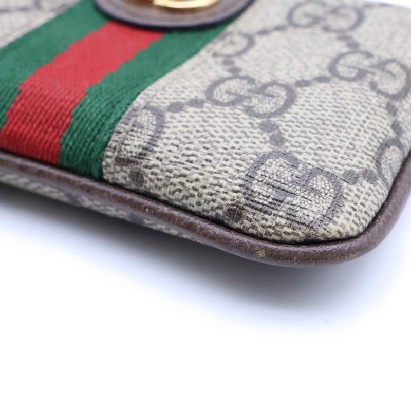 Gucci GG Supreme Ophidia Ebony Coin Case Beige