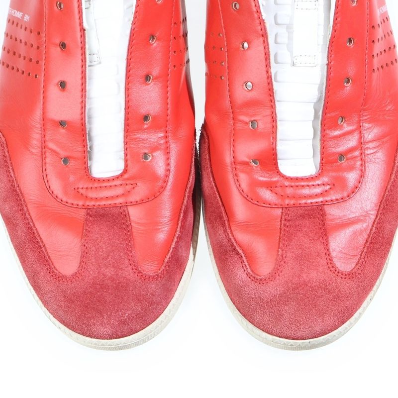 Dior Leather Lace Up Sneakers German Trainer Red