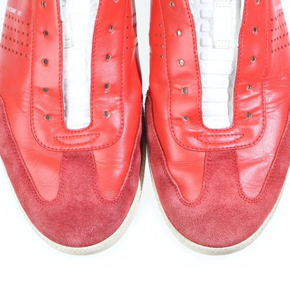 Dior Leather Lace Up Sneakers German Trainer Red
