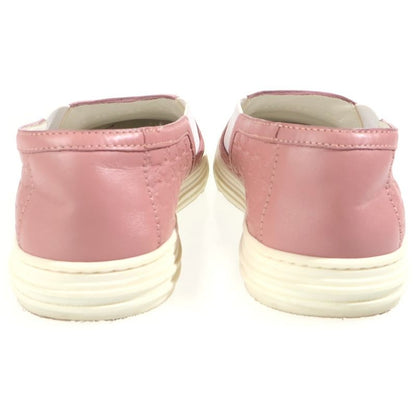 Gucci Micro Guccissima Embossed Leather Sneakers Slip on Pink