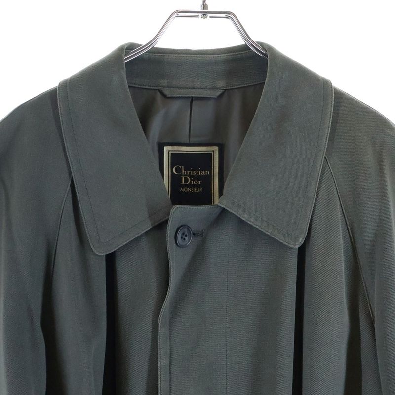 Dior Old Collarless Coat Gray