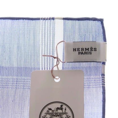 Hermes Relief Cotton Handkerchief Blue