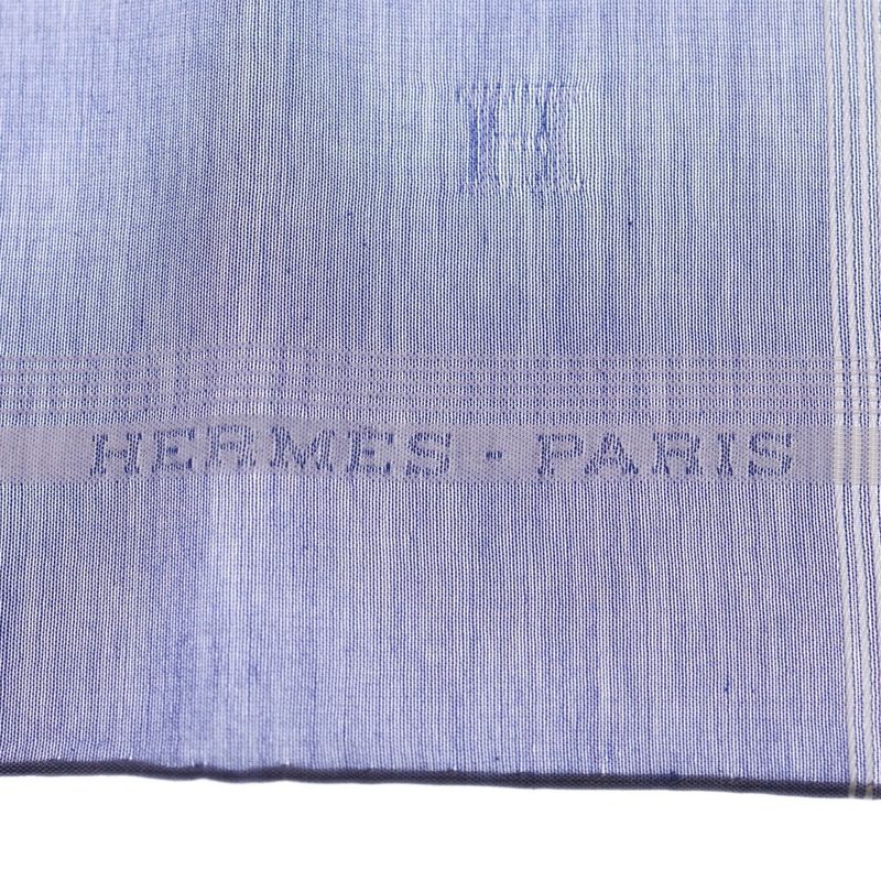 Hermes Relief Cotton Handkerchief Blue
