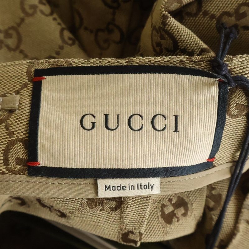 Gucci Horsebit GG Canvas Pants Beige