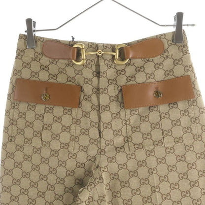 Gucci Horsebit GG Canvas Pants Beige