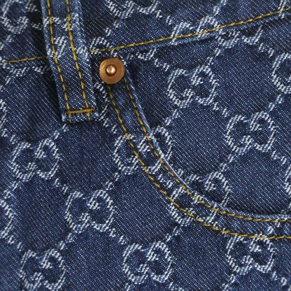 Gucci GG Jacquard Denim Pants Indigo