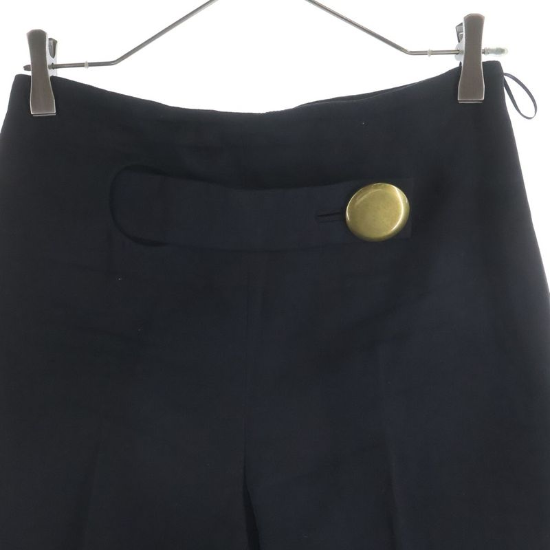 Balenciaga Gimmick Belt Wool Slack Pants Black