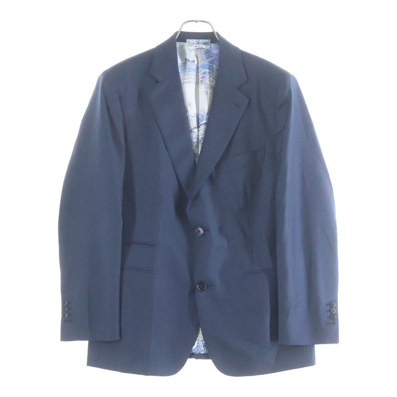 Hermes Lining Silk All Over Pattern Wool Tailored Jacket Trousers Long