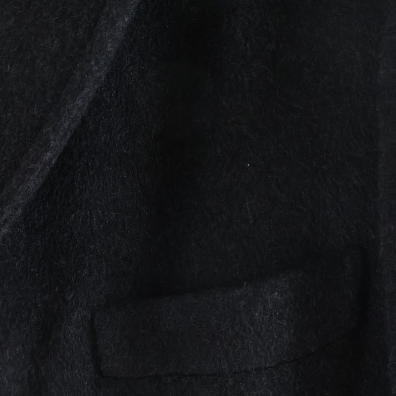 Hermes Button Full Cashmere Che Star Coat Black