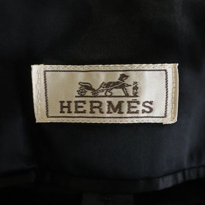 Hermes Button Full Cashmere Che Star Coat Black