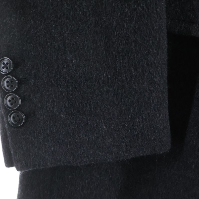 Hermes Button Full Cashmere Che Star Coat Black