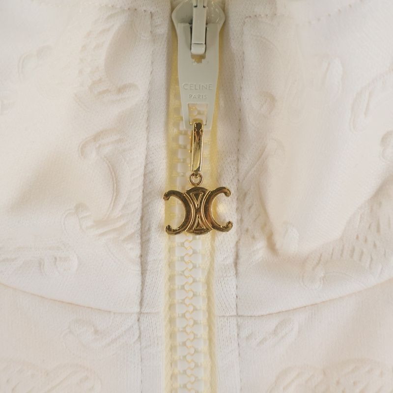 Celine Triomphe All Over Tracks Jacket White