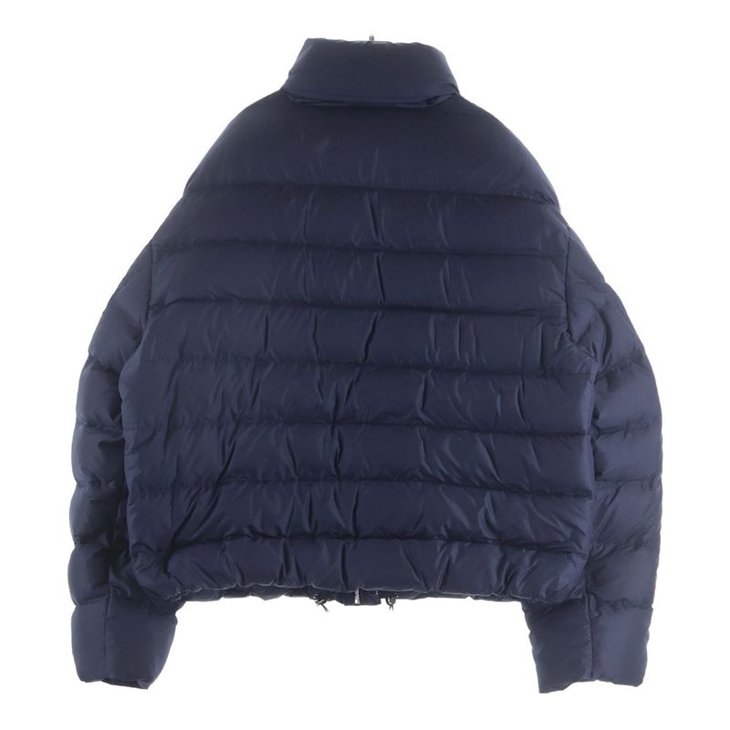 Prada Triangle Logo Cropped Down Navy Flat