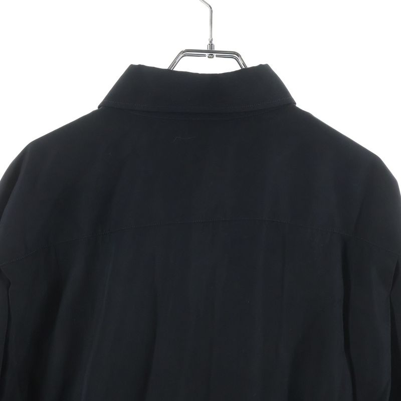 Balenciaga Lace Trim Shirt Lingerie Long Sleeve Button Down Black