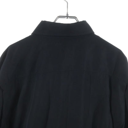Balenciaga Lace Trim Shirt Lingerie Long Sleeve Button Down Black