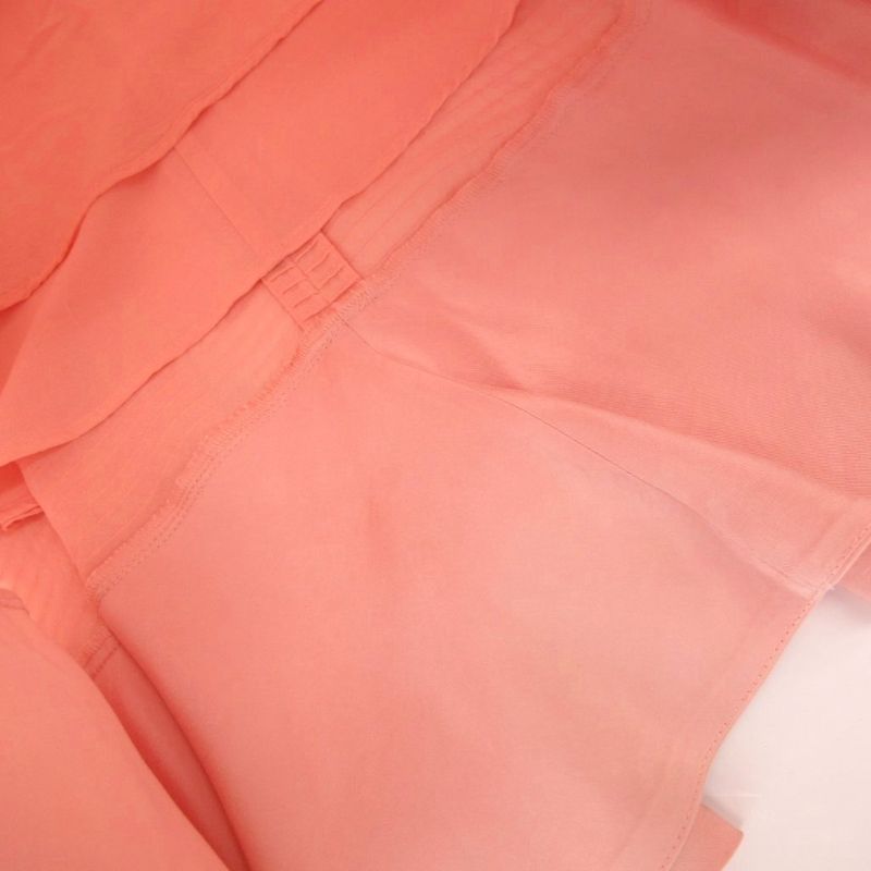 Balenciaga Dress Tiered Silk Knee Length 34 Pink