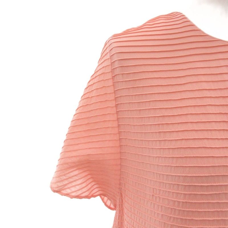 Balenciaga Dress Tiered Silk Knee Length 34 Pink