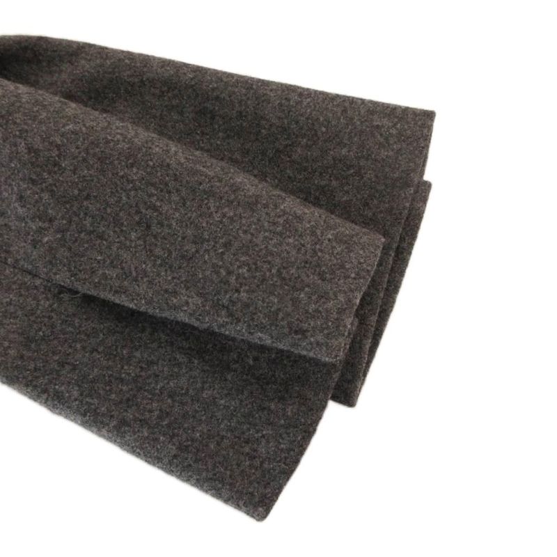 Balenciaga Double Breasted Jacket Terrace Leather Logo Button 36 Gray