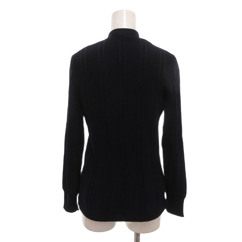Celine Vintage Cardigan Knit Gold Button Wool Navy