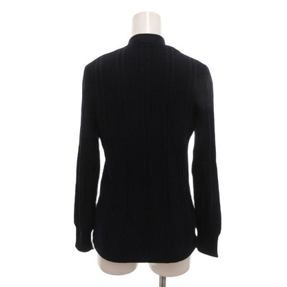 Celine Vintage Cardigan Knit Gold Button Wool Navy