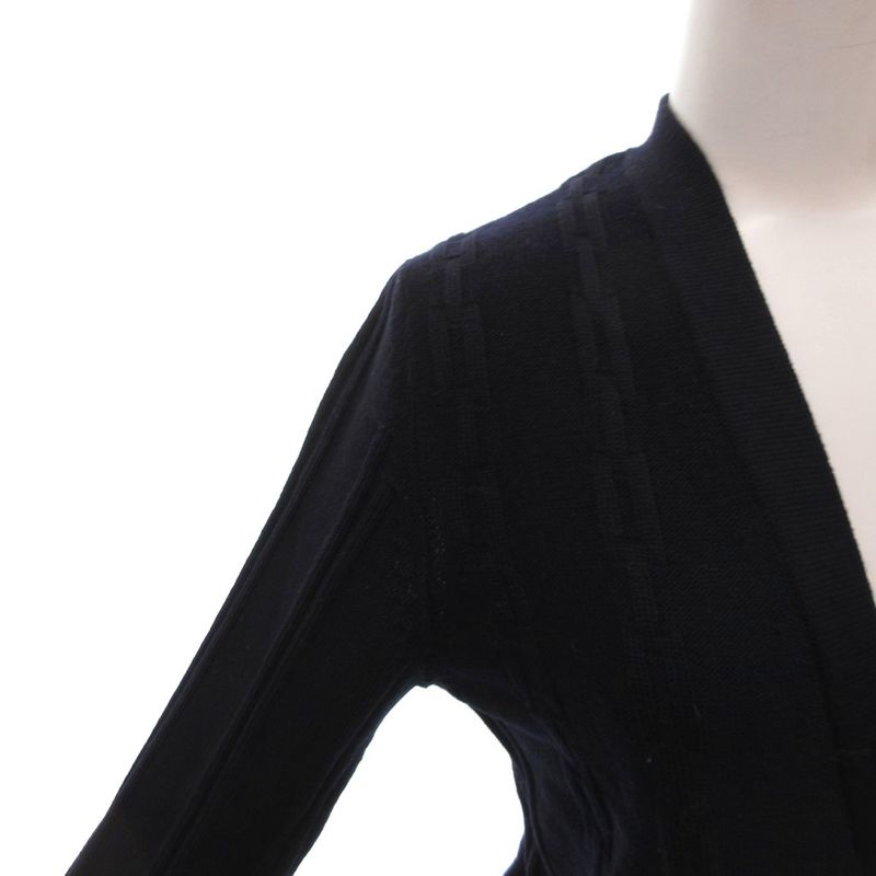 Celine Vintage Cardigan Knit Gold Button Wool Navy