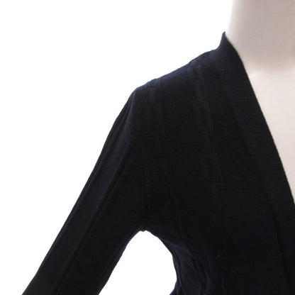 Celine Vintage Cardigan Knit Gold Button Wool Navy