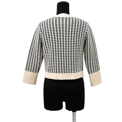 Dior Knit Houndstooth Twin Set Ensemble 34 Cardigan White Black